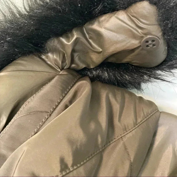 Derek Lam 10 Crossby army green faux fur hooded jacket - Picture 12 of 13